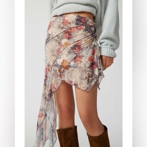 Urban Outfitters Charlie Mesh Asymmetrical Skirt